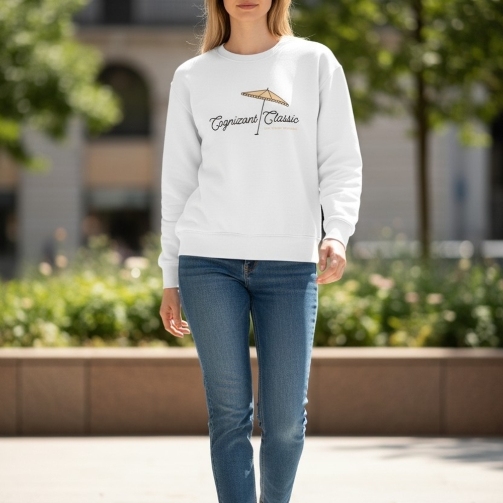 Cognizant Classic White Cropped Crew Sweatshirt